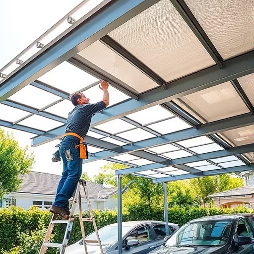 نصب پلی کربنات سقف پارکینگ در تهران