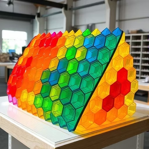 ورق پلی کربنات لانه زنبوری رنگی